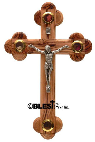 Roman Crucifix, With metal body and Holy Items, Available in different sizes - Blest Art, Inc. 