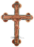 Roman Crucifix, Abalone seashells and Wooden body - Blest Art, Inc. 