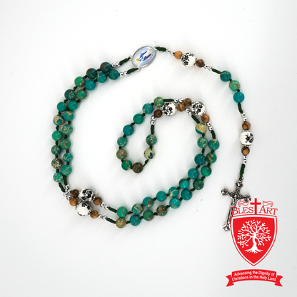 Colorful Rosary, With Icon